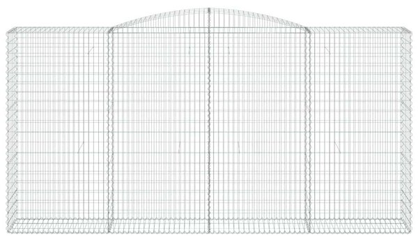 VidaXL Gabion Kosár Készlet - 3 db Íves - 400x50x200/220 cm