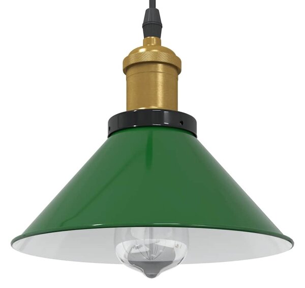 VidaXL függesztéklámpa magassága állítható E27 fényes zöld Ø22cm fém