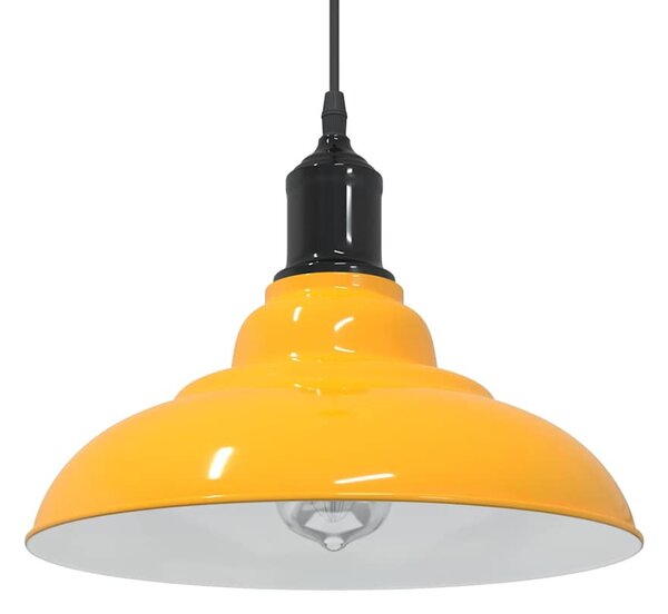 VidaXL függesztéklámpa magassága állítható E27 fényes sárga Ø31cm fém