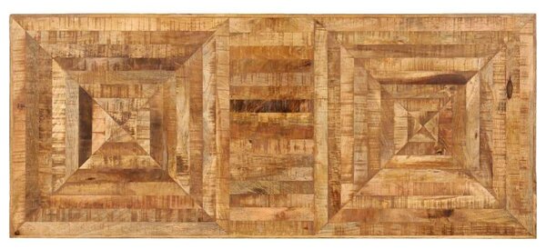 Mangófa Íróasztal - Ipari Stílus - 118x50x75 cm