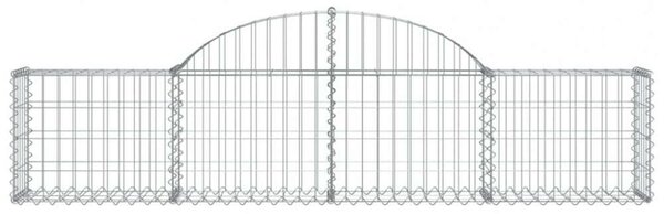 5 db íves horganyzott vas gabion kosár 200x30x40/60 cm