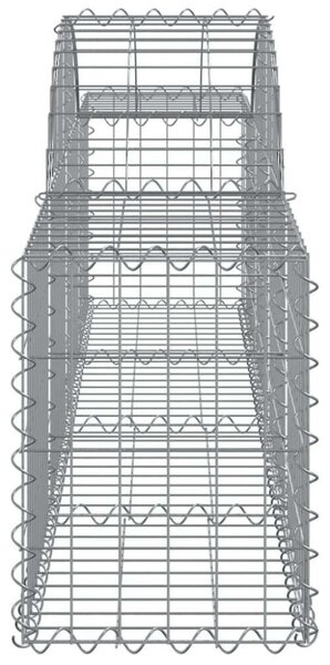 5 db íves horganyzott vas gabion kosár 200x30x40/60 cm