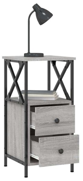 Modern Éjjeliszekrény - Sonoma Szürke - 2 Fiók - 70cm