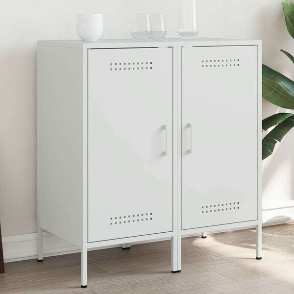 VidaXL Fém Tárolószekrény Szett - 2 db - Fehér - 36x39x79cm
