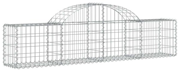 5 db íves horganyzott vas gabion kosár 200x30x40/60 cm