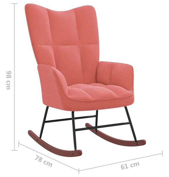 VidaXL Rózsaszín Bársony Hintaszék - Kényelmes és Elegáns