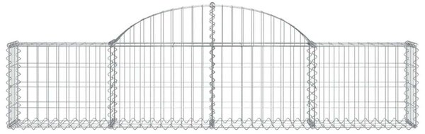 VidaXL Gabion Kosár - Íves - 12 db - 200x30x40/60cm
