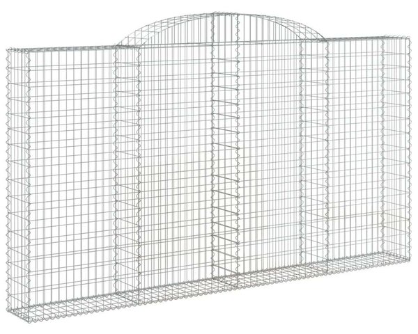 Íves horganyzott vas gabion kosár 300 x 30 x 160/180 cm