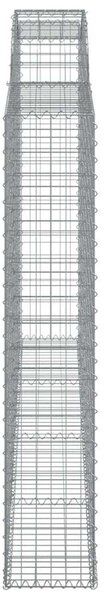 2 db íves horganyzott vas gabion kosár 300x30x160/180 cm