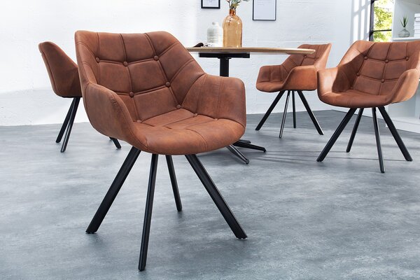 BUTTON design szék - barna