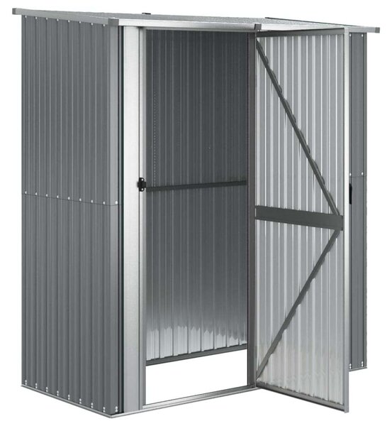 Vidaxl Acél Kerti Fészer Szürke 180,5x97x209,5 cm
