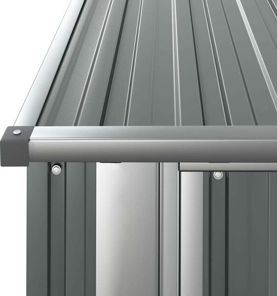 Vidaxl Acél Kerti Fészer Szürke 180,5x97x209,5 cm