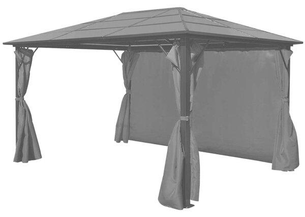 VidaXL Kerti Pavilon - Alumínium - 400x300 cm - Függönnyel