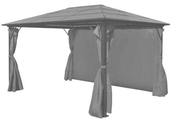 VidaXL Kerti Pavilon - Alumínium - 400x300 cm - Függönnyel