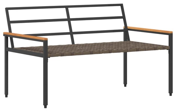 Kerti pad 2 -Seater 116 x 67,5 x 72 cm polirattan Sötétszürke