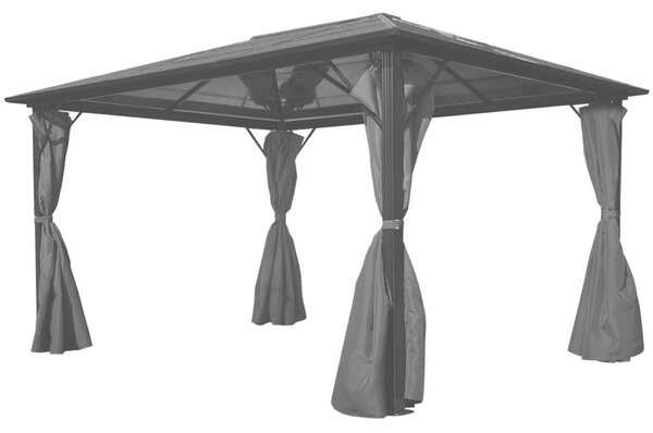 VidaXL Kerti Pavilon - Alumínium - 400x300 cm - Függönnyel