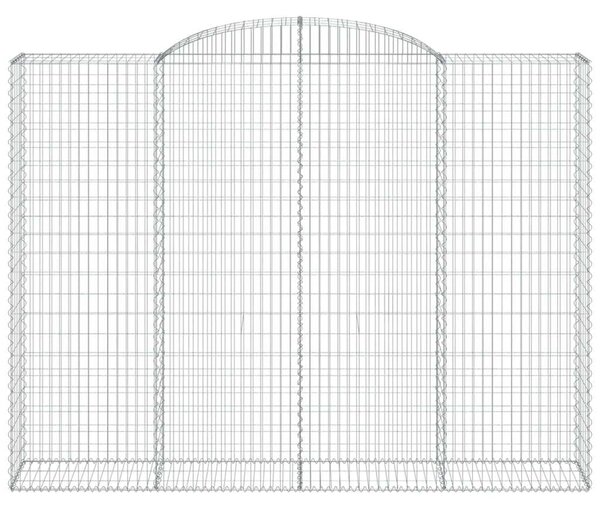 VidaXL 6 db íves horganyzott vas gabion kosár 300x50x220/240 cm