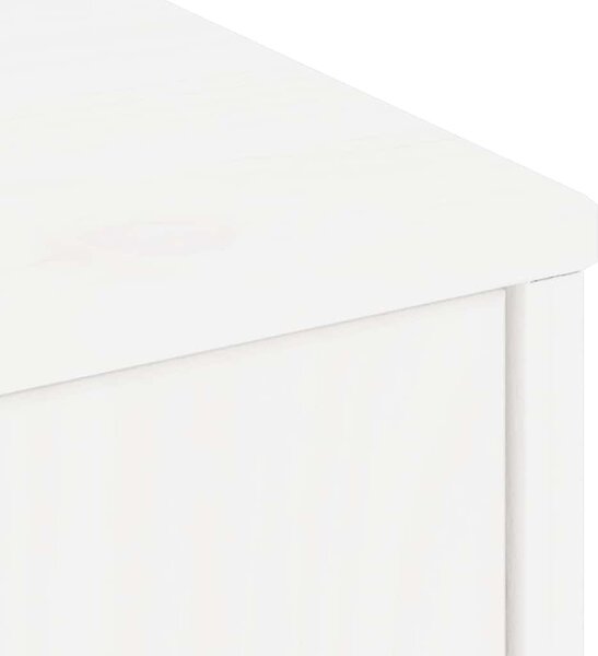 ODDA tömörfa fenyőfa TV szekrény fehér 79x24x40 cm