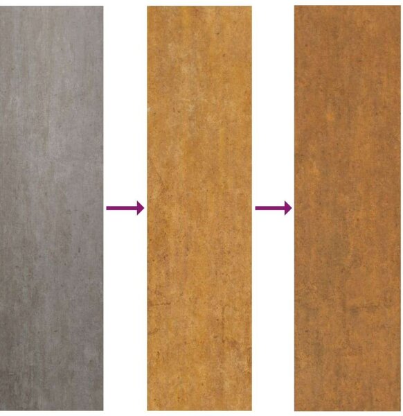 2 db szürke corten acél növénytartó lábbal 49 x 47 x 50 cm