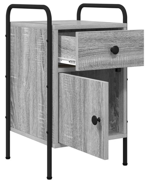 Éjjeliszekrény 2 db Szürke Sonoma 35 x 36,5 x 61 cm Szerelt Fa