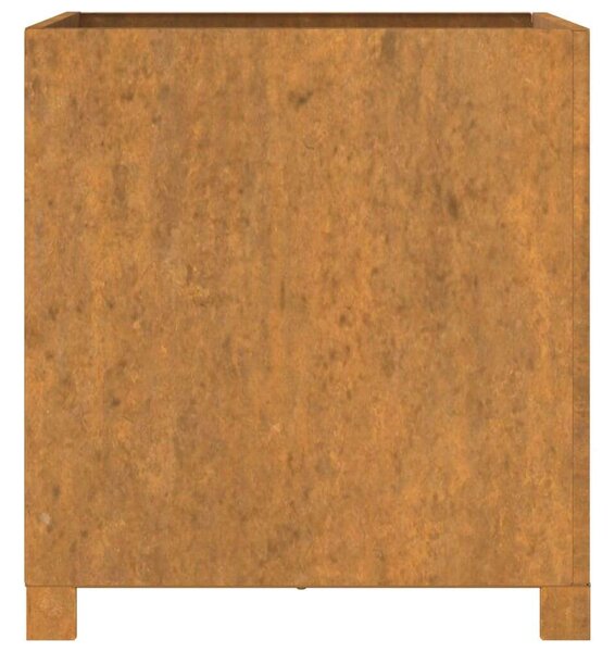 2 db szürke corten acél növénytartó lábbal 49 x 47 x 50 cm