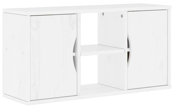 ODDA tömörfa fenyőfa TV szekrény fehér 79x24x40 cm
