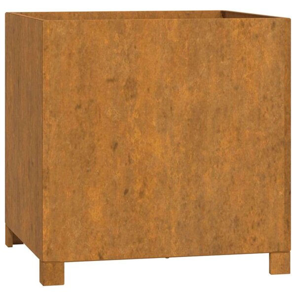 2 db szürke corten acél növénytartó lábbal 49 x 47 x 50 cm