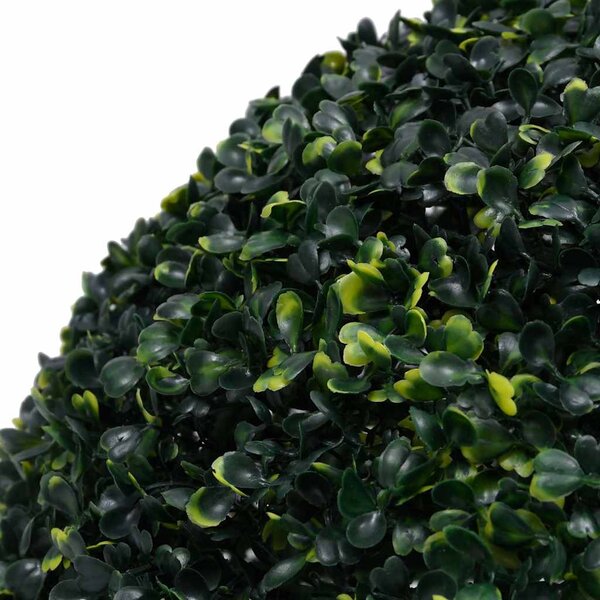 2 db zöld mesterséges boxwood gömbök LED fényekkel 52 cm