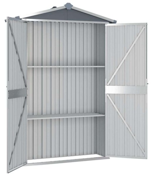 Kerti Fészer - Horganyzott Acél - Szürke - 107,5x46x183 cm
