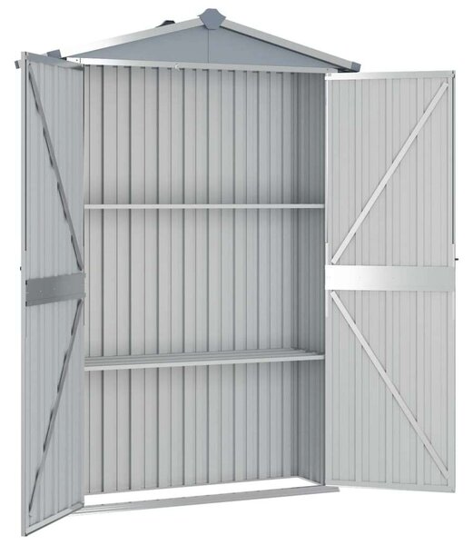 Kerti Fészer - Horganyzott Acél - Szürke - 107,5x46x183 cm