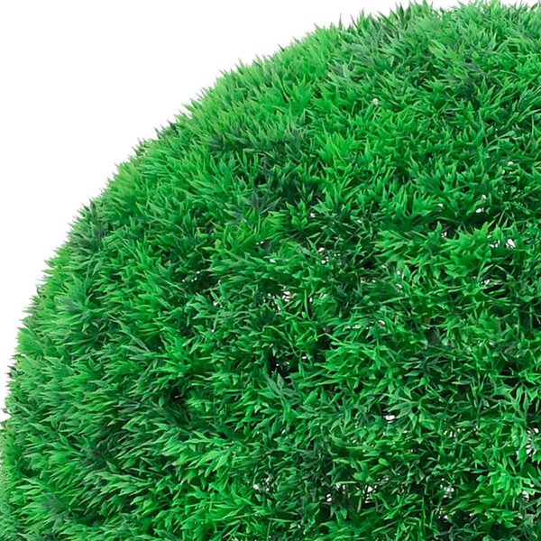 2 db zöld mesterséges boxwood gömbök LED fényekkel 27 cm