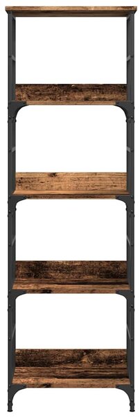 Antik fa színű szerelt fa könyvszekrény 50 x 33 x 153 cm