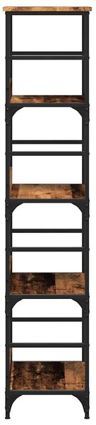 Antik fa színű szerelt fa könyvszekrény 50 x 33 x 153 cm