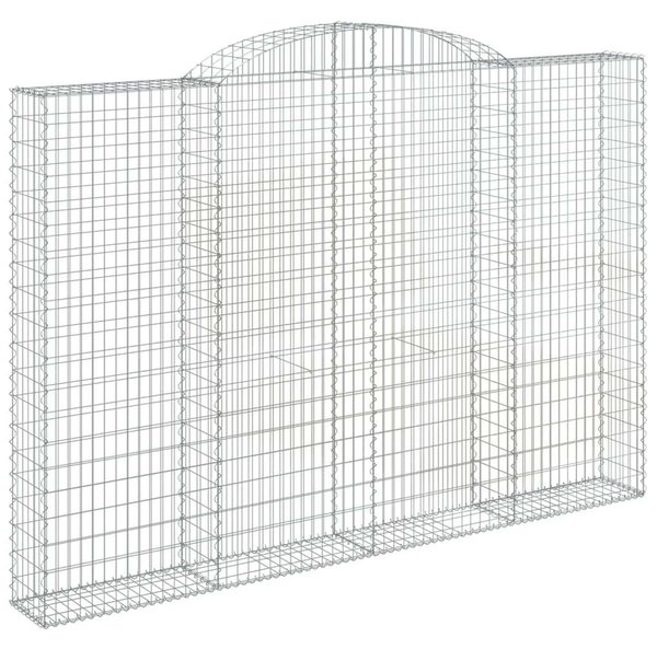 Íves horganyzott vas gabion kosár 300 x 30 x 200/220 cm