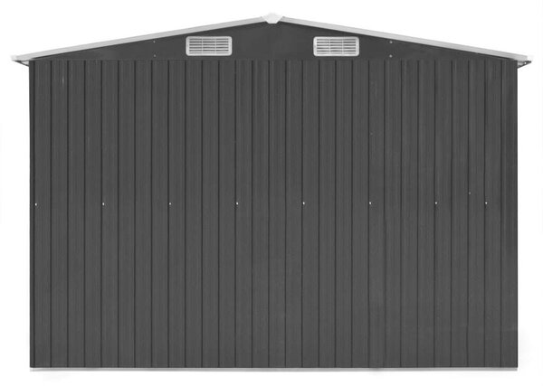 VidaXL antracitszürke fém kerti fészer 257 x 489 x 181 cm