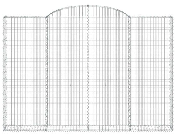 Íves horganyzott vas gabion kosár 300 x 30 x 200/220 cm