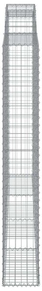 Íves horganyzott vas gabion kosár 300 x 30 x 200/220 cm