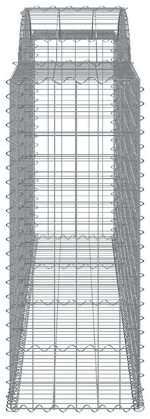 VidaXL 25 db íves horganyzott vas gabion kosár 300x50x120/140 cm