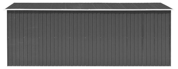 VidaXL antracitszürke fém kerti fészer 257 x 489 x 181 cm