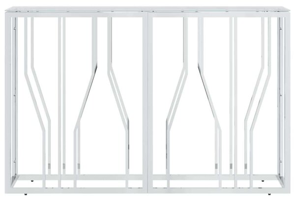 Modern Tálalóasztal - Rozsdamentes Acél és Üveg - 110x30x70 cm
