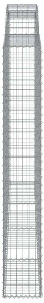 Íves horganyzott vas gabion kosár 300 x 30 x 200/220 cm