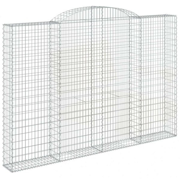 Íves horganyzott vas gabion kosár 300 x 30 x 200/220 cm