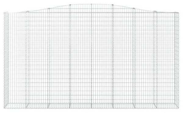 VidaXL 8 db íves horganyzott vas gabion kosár 400x50x220/240 cm