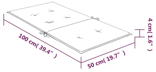 VidaXL Alacsony Háttámlás Székpárna - 6 db - Türkizkék