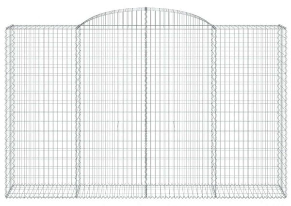 Íves horganyzott vas gabion kosár 300 x 50 x 180/200 cm