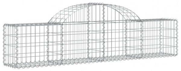 5 db íves horganyzott vas gabion kosár 200x30x40/60 cm