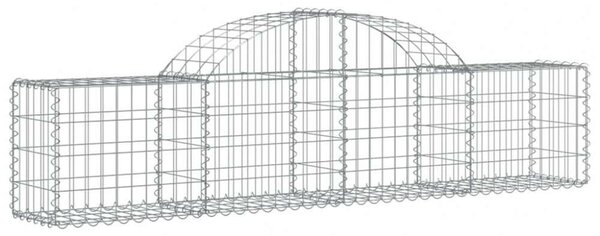 3 db íves horganyzott vas gabion kosár 200x30x40/60 cm