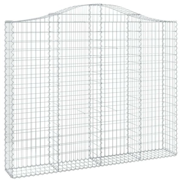 Íves horganyzott vas gabion kosár 200x30x160/180 cm