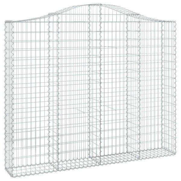 Íves horganyzott vas gabion kosár 200x30x160/180 cm