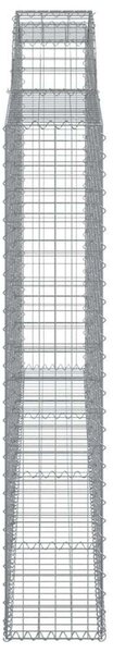 2 db íves horganyzott vas gabion kosár 300x30x160/180 cm